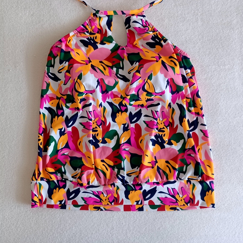 VENUS Bold Babe Multicolor Floral Tankini Top, Size M - Picture 4 of 13